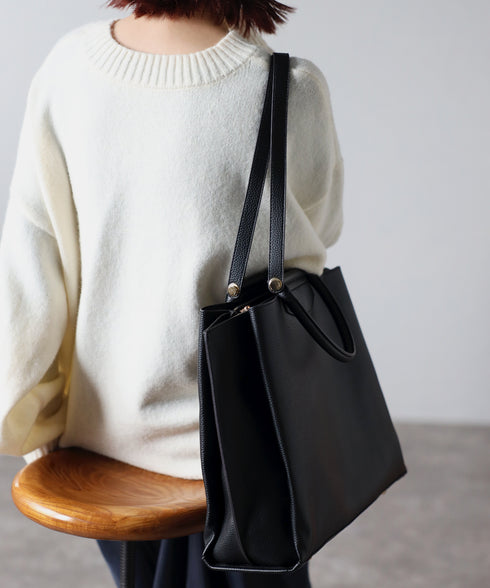 【人気商品】2WAYバーハンドルトートバッグ 17-1135